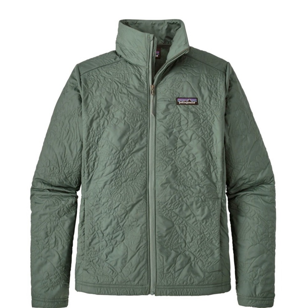 Patagonia Orchid Cove Jacket Womens Small Green Full Zip Lightweight Puffer